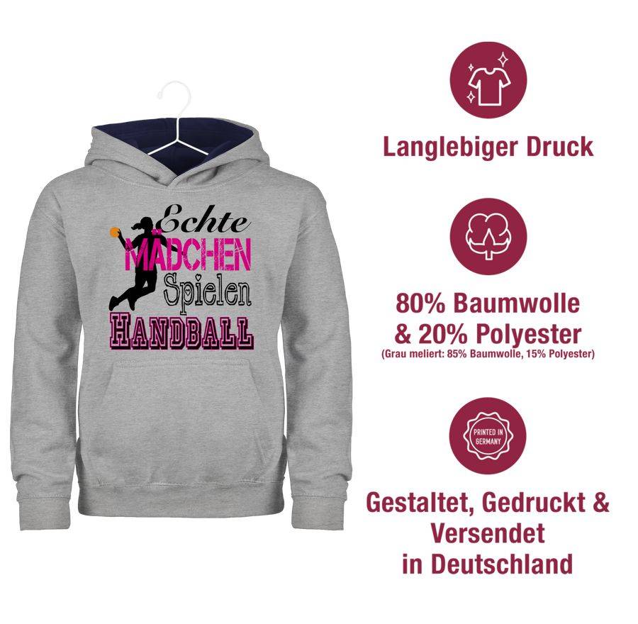 Shirtracer Echte Mädchen Spielen Handball Shirts & Mehr Shirtracer