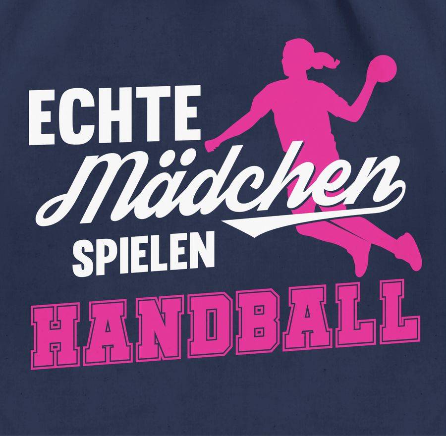 Shirtracer Echte Mädchen Spielen Handball Weiß / Fuchsia Shirts & Mehr Shirtracer