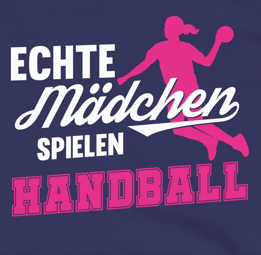 Shirtracer Echte Mädchen Spielen Handball Weiß / Fuchsia Shirts & Mehr Shirtracer