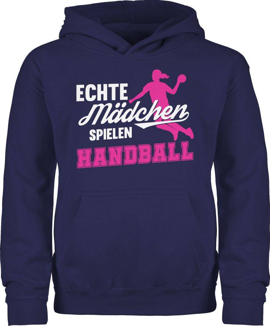 Shirtracer Echte Mädchen spielen Handball weiß / fuchsia Shirts & Mehr Shirtracer