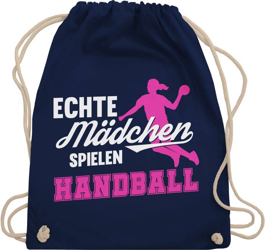 Shirtracer Echte Mädchen spielen Handball weiß / fuchsia Shirts & Mehr Shirtracer