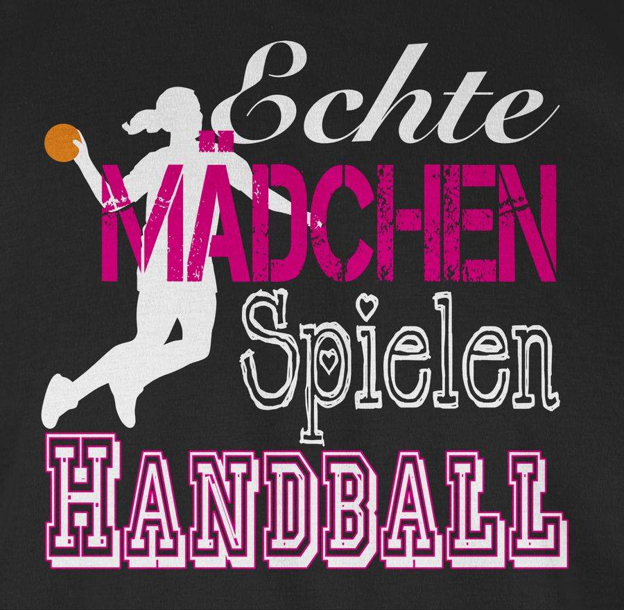 Shirtracer Echte Mädchen Spielen Handball Weiß Shirts & Mehr Shirtracer