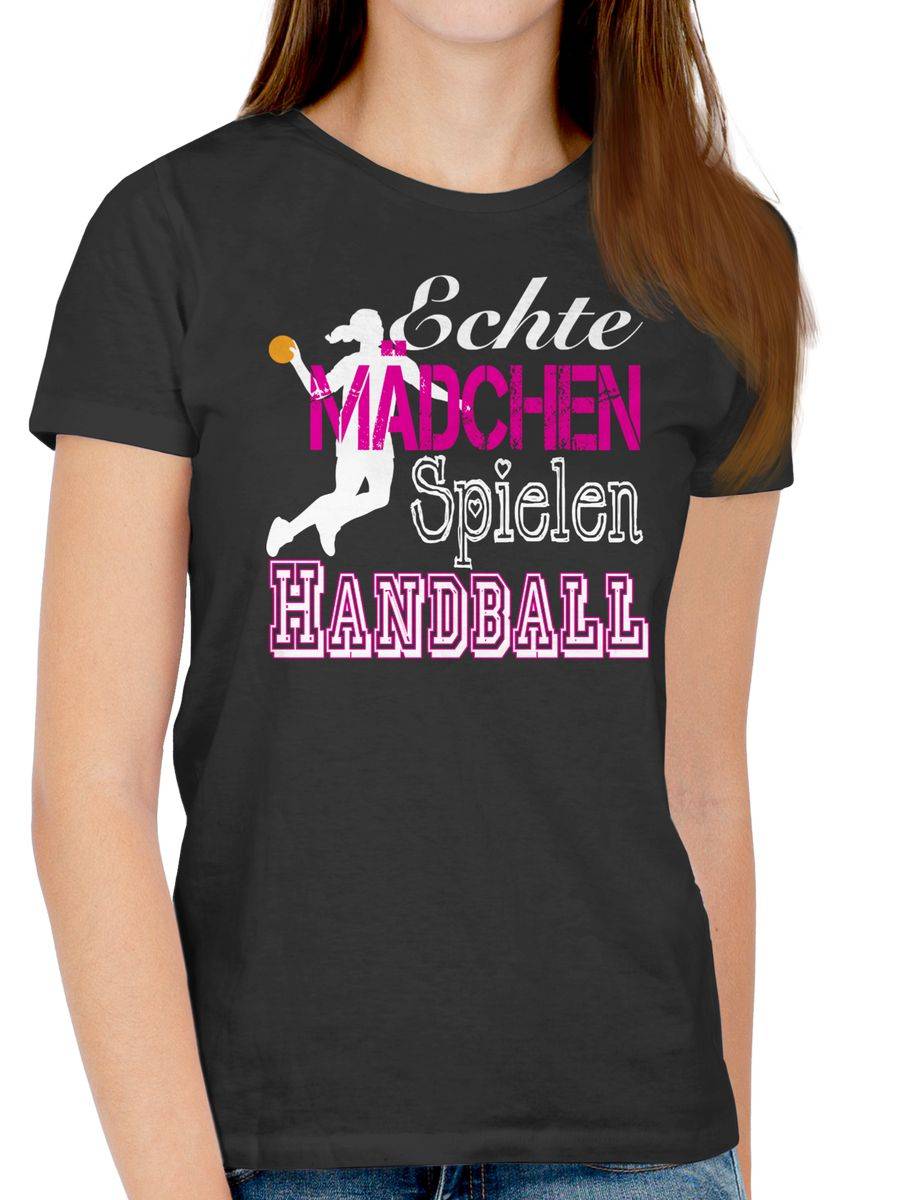 Shirtracer Echte Mädchen Spielen Handball Weiß Shirts & Mehr Shirtracer