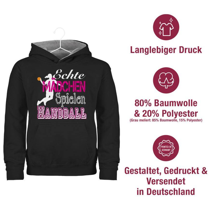 Shirtracer Echte Mädchen Spielen Handball Weiß Shirts & Mehr Shirtracer
