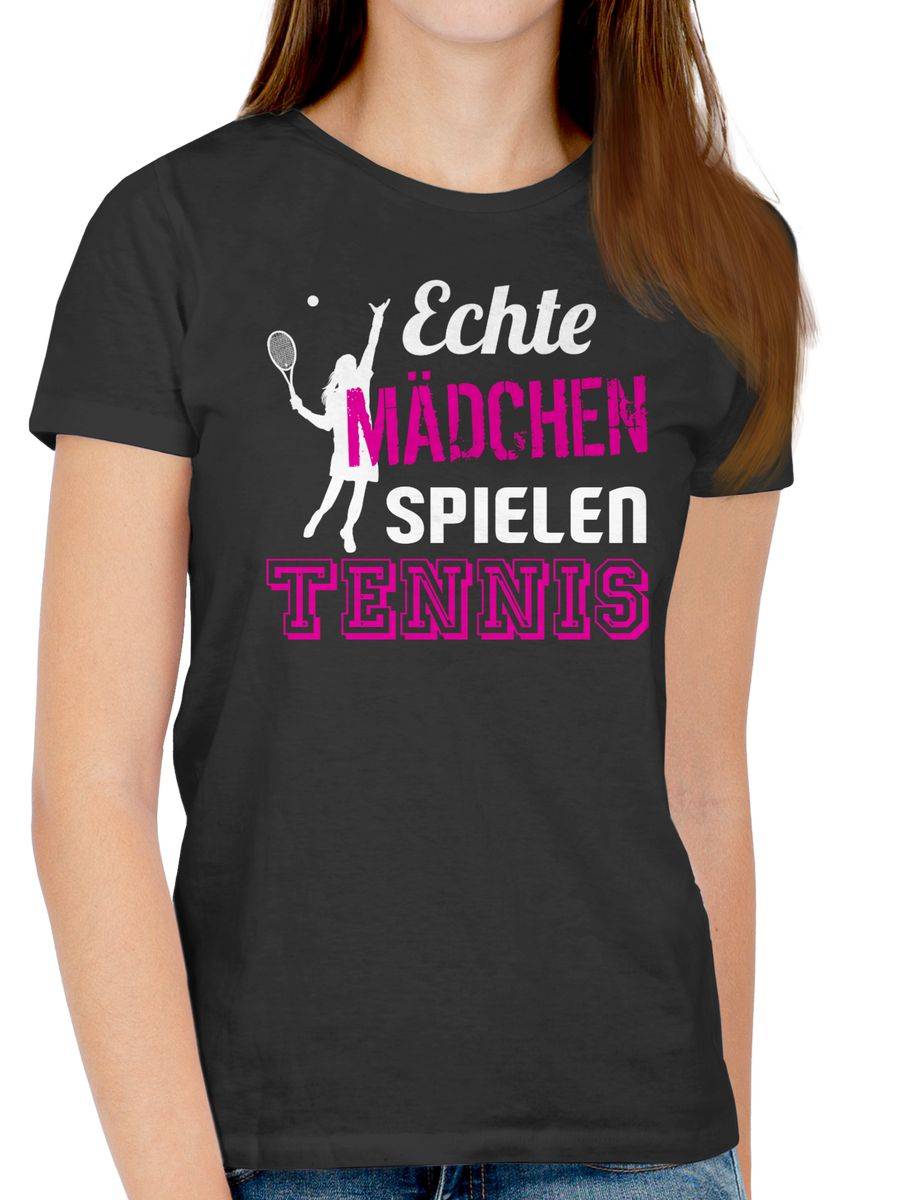 Shirtracer Echte Mädchen Spielen Tennis Shirts & Mehr Shirtracer