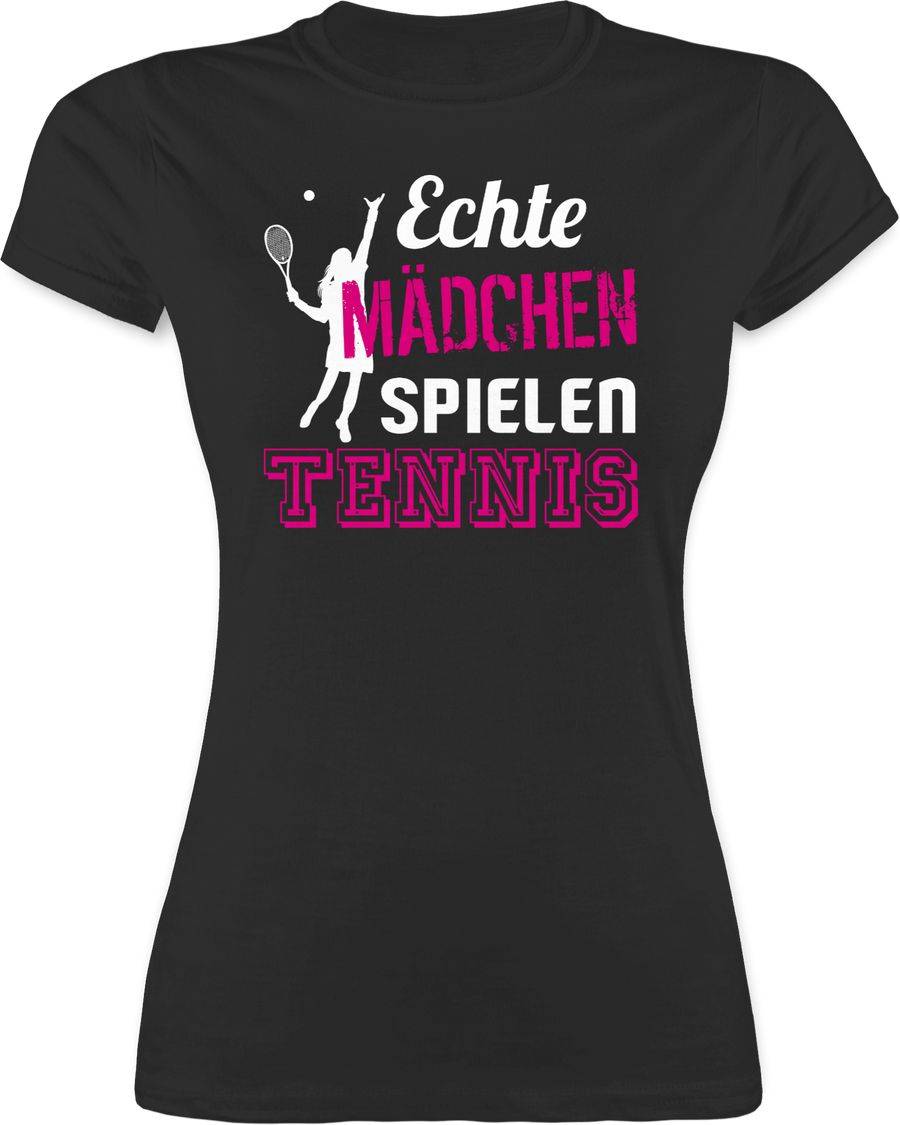 Shirtracer Echte Mädchen spielen Tennis Shirts & Mehr Shirtracer