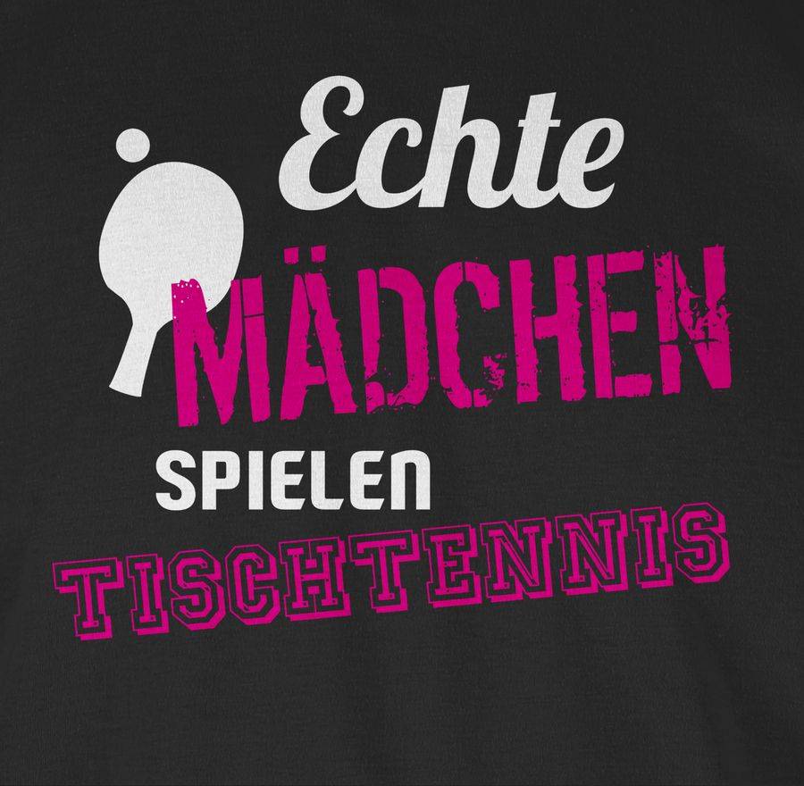 Shirtracer Echte Mädchen Spielen Tischtennis: T-Shirt Rucksack Shirtracer