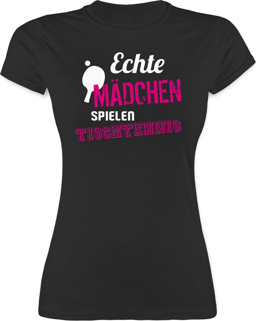 Shirtracer Echte Mädchen spielen Tischtennis: T-Shirt Rucksack Shirtracer