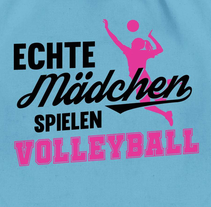 Shirtracer Echte Mädchen Spielen Volleyball Schwarz / Fuchsia Shirts & Mehr Shirtracer