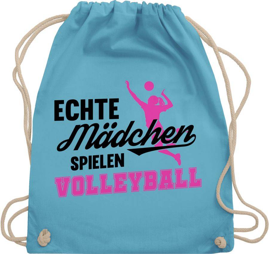 Shirtracer Echte Mädchen spielen Volleyball schwarz / fuchsia Shirts & Mehr Shirtracer
