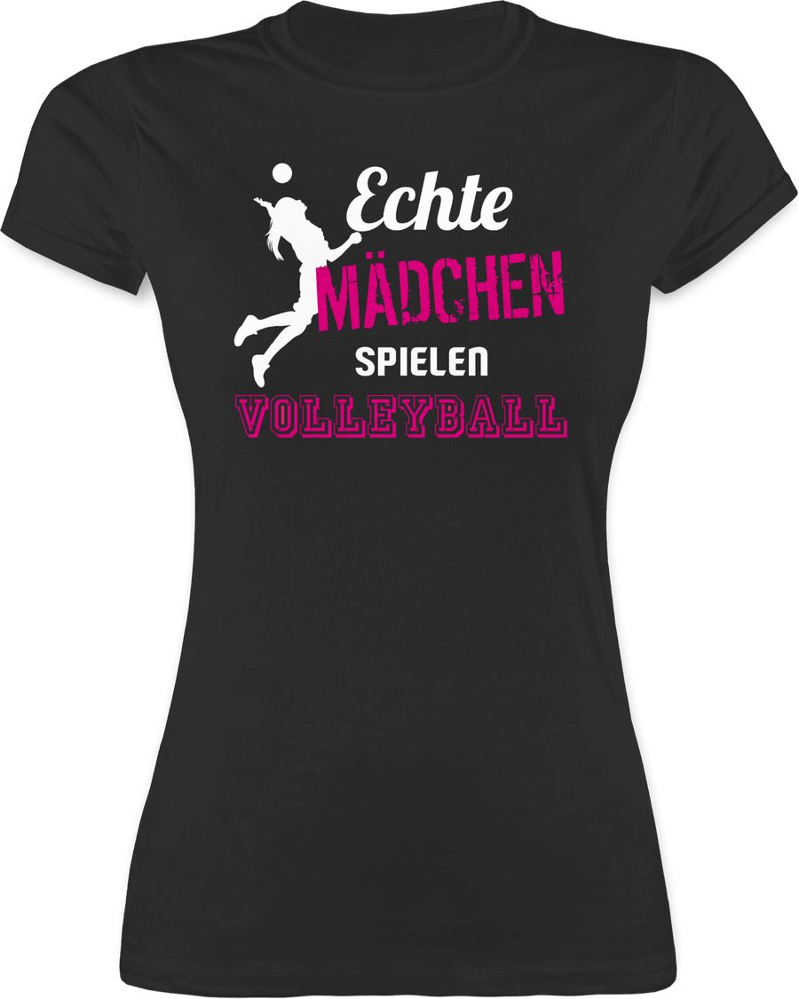 Shirtracer Echte Mädchen spielen Volleyball Shirts & Mehr Shirtracer