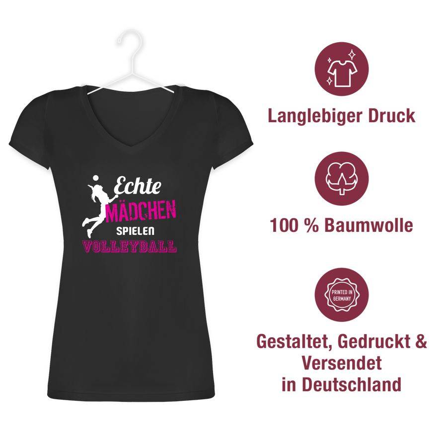 Shirtracer Echte Mädchen Spielen Volleyball Shirts & Mehr Shirtracer