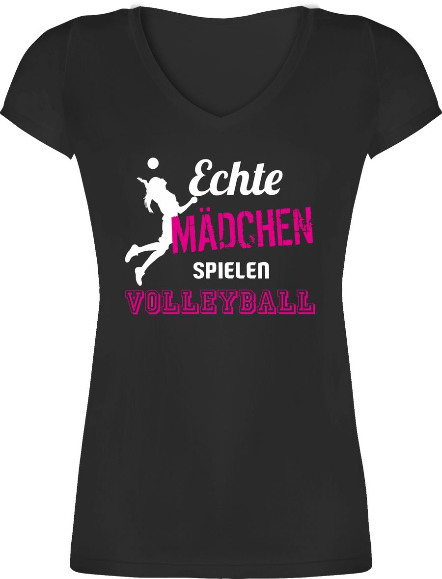 Shirtracer Echte Mädchen spielen Volleyball Shirts & Mehr Shirtracer