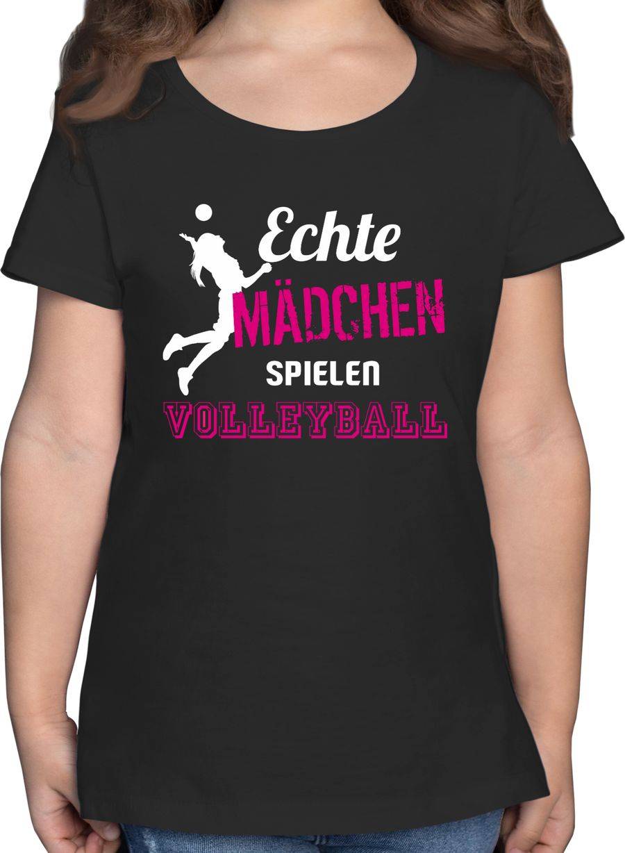 Shirtracer Echte Mädchen spielen Volleyball Shirts & Mehr Shirtracer