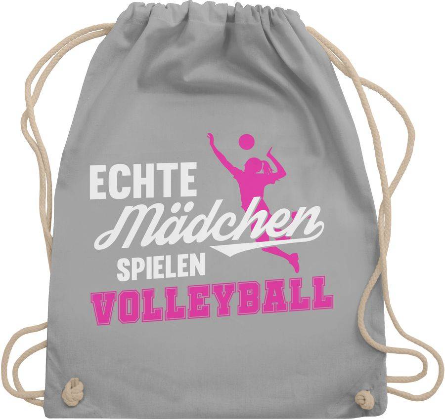 Shirtracer Echte Mädchen spielen Volleyball weiß / fuchsia Shirts & Mehr Shirtracer