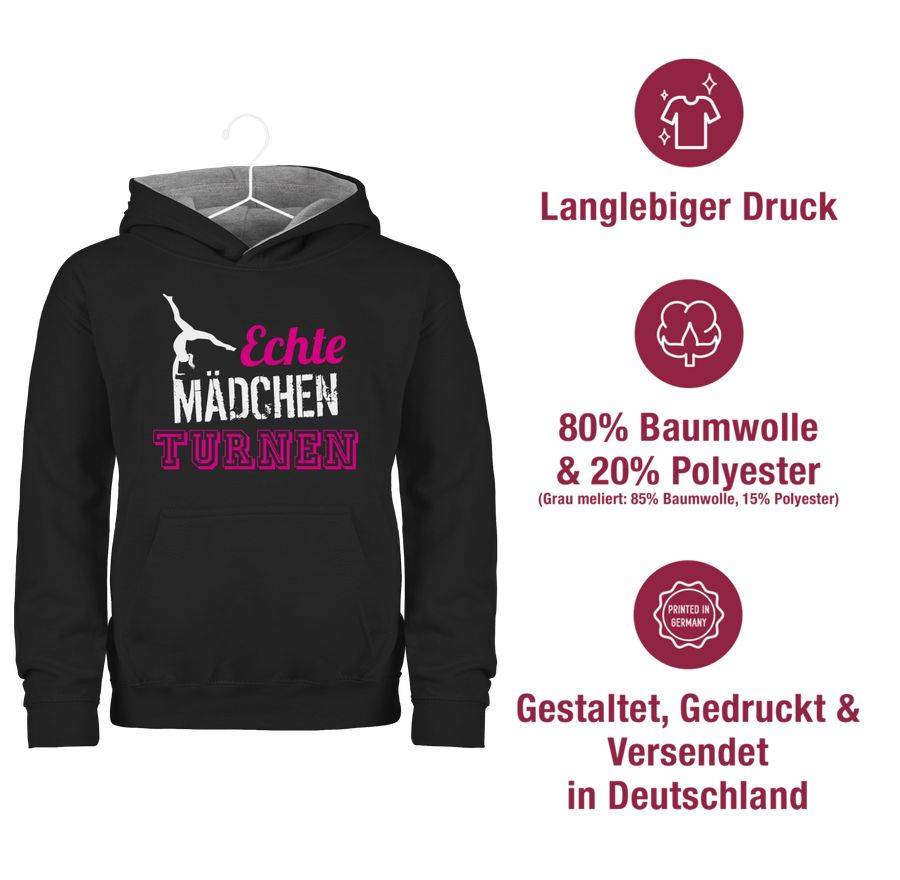 Shirtracer Echte Mädchen Turnen: T-Shirt Rucksack Shirtracer