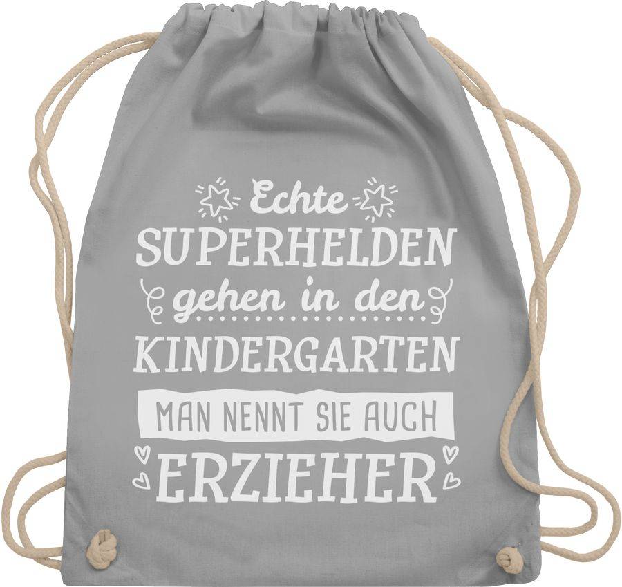 Shirtracer Echte Superhelden gehen in den Kindergarten - Erzieher - Weiß Shirts & Mehr Shirtracer