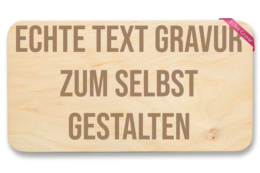 Shirtracer Echte Text Gravur zum selbst gestalten: Tshirt Rucksack Shirtracer
