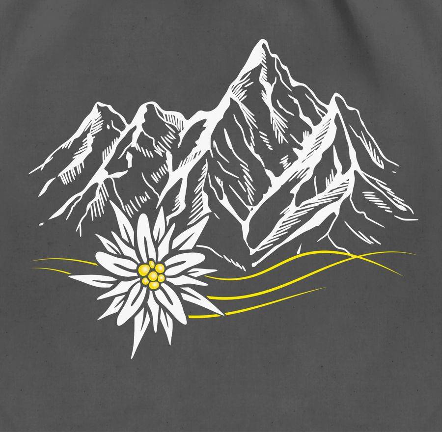Shirtracer Edelweiß Berge Wandern Wanderlust Berg Ruft Alpen: T-Shirt Gym Bag Shirtracer