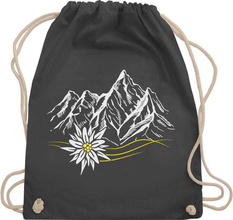 Shirtracer Edelweiß Berge Wandern Wanderlust Berg ruft Alpen: T-Shirt Gym Bag Shirtracer