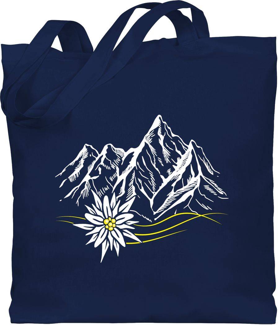 Shirtracer Edelweiß Berge Wandern Wanderlust Berg ruft Alpen: T-Shirt Gym Bag Shirtracer