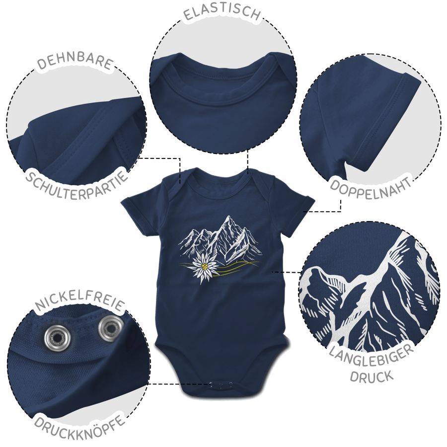Shirtracer Edelweiß Berge Wandern Wanderlust Berg Ruft Alpen: T-Shirt Gym Bag Shirtracer