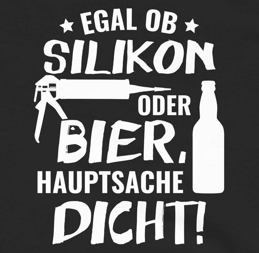 Shirtracer Egal Ob Silikon Oder Bier Hauptsache Dicht: T-Shirt Rucksack Shirtracer