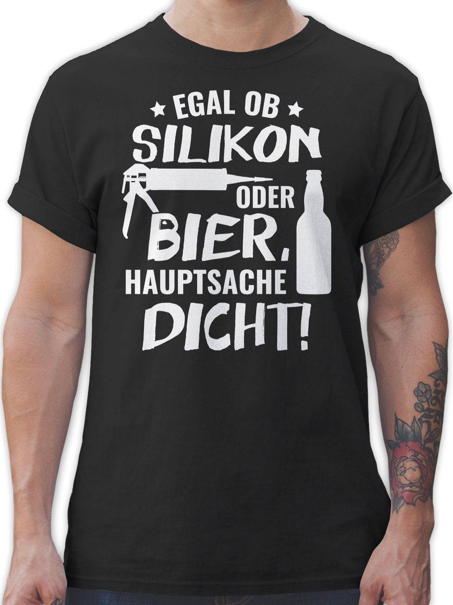 Shirtracer Egal ob Silikon oder Bier Hauptsache Dicht: T-Shirt Rucksack Shirtracer