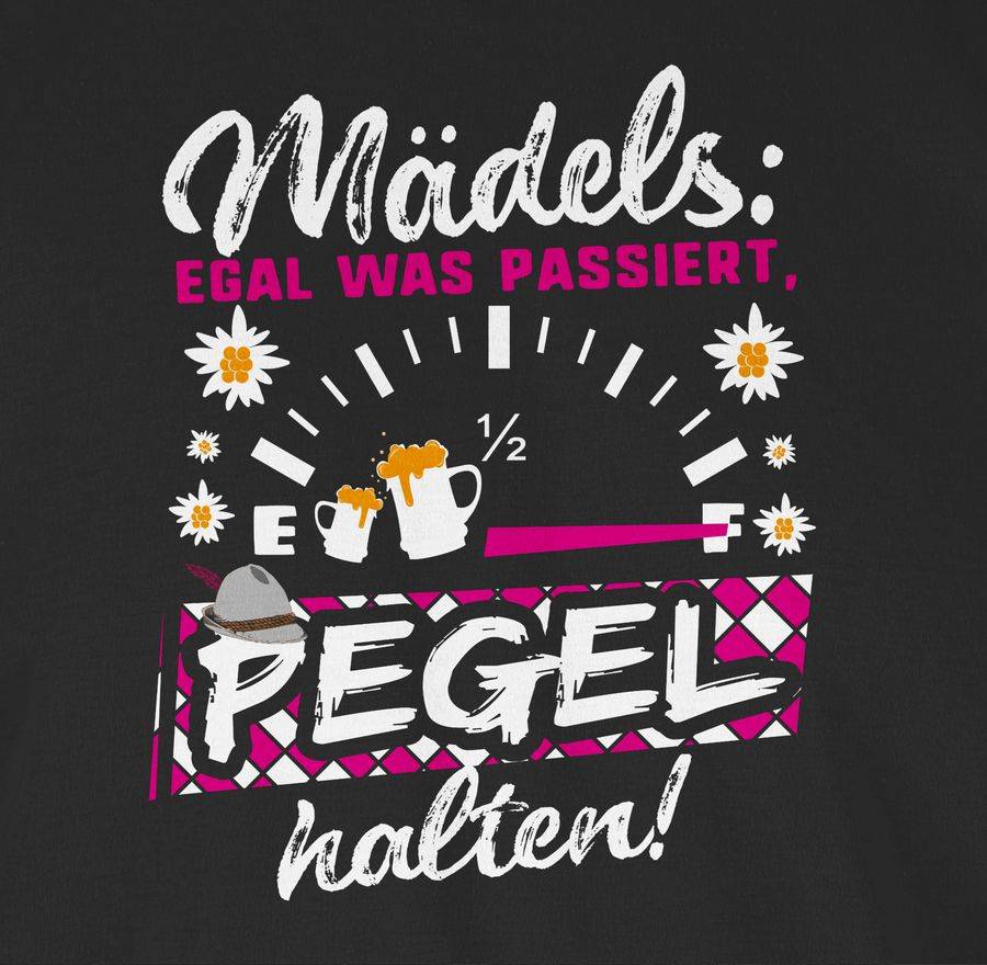 Shirtracer Egal Was Passiert, Pegel Halten! Fuchsia: Tshirt Gym Bag Shirtracer