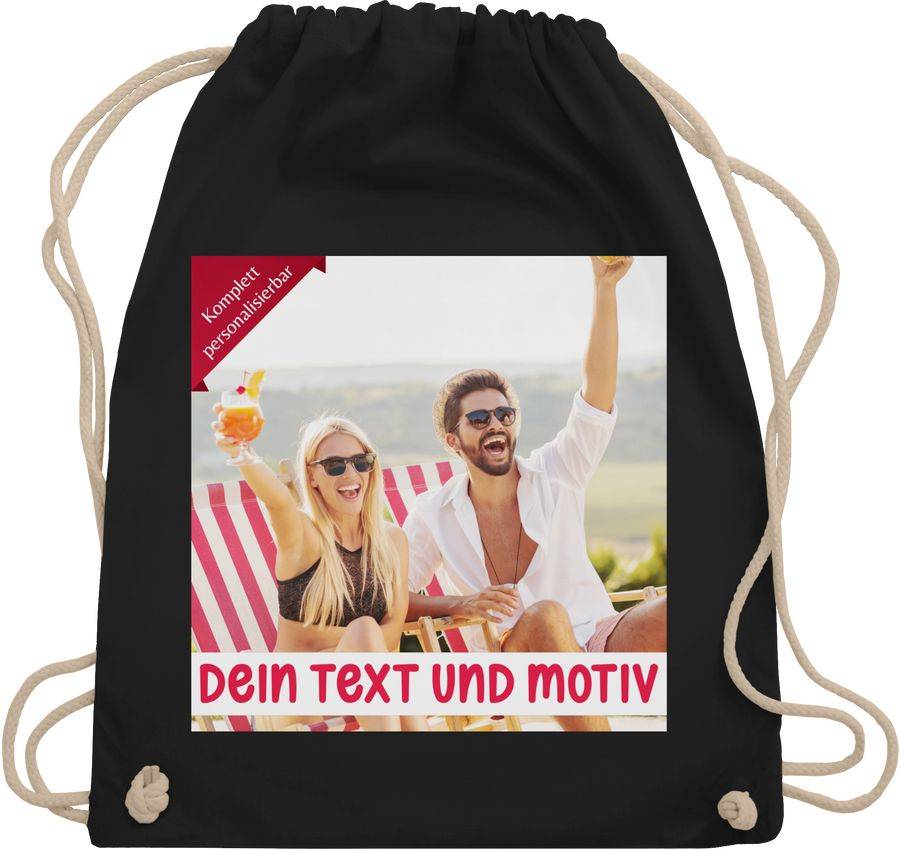 Shirtracer Eigenem Foto Geschenk: Tshirt Turnbeutel Shirtracer