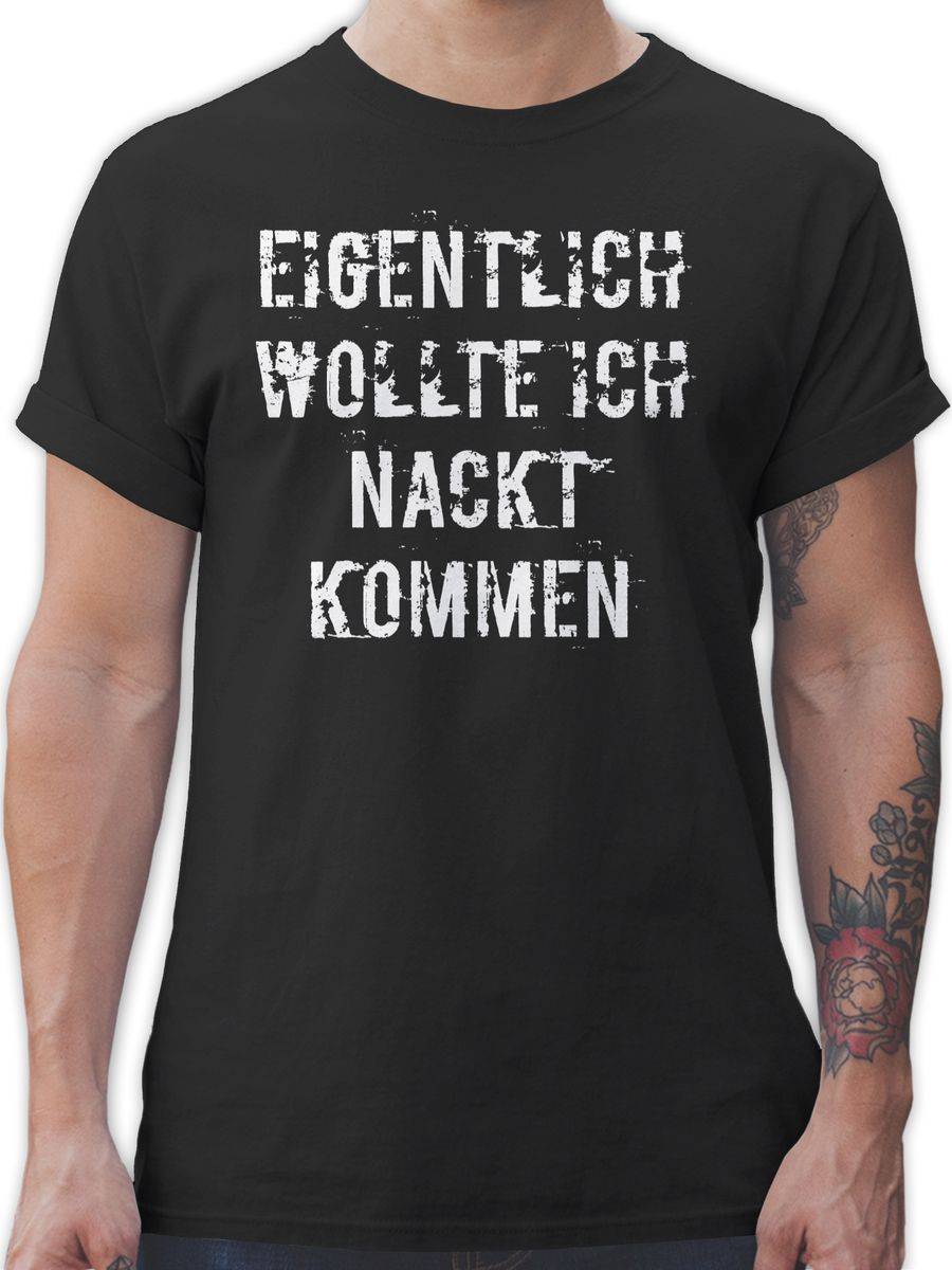 Shirtracer Eigentlich wollte ich nackt kommen: T-Shirt Gym Bag Shirtracer