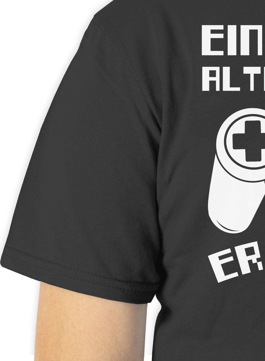 Shirtracer Ein Zocker Altert Nicht - Er Levelt Weiß: T-Shirt Rucksack Shirtracer