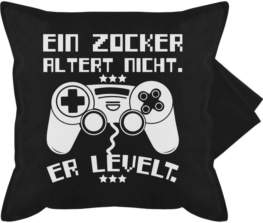Shirtracer Ein Zocker altert nicht - er levelt weiß: T-Shirt Rucksack Shirtracer
