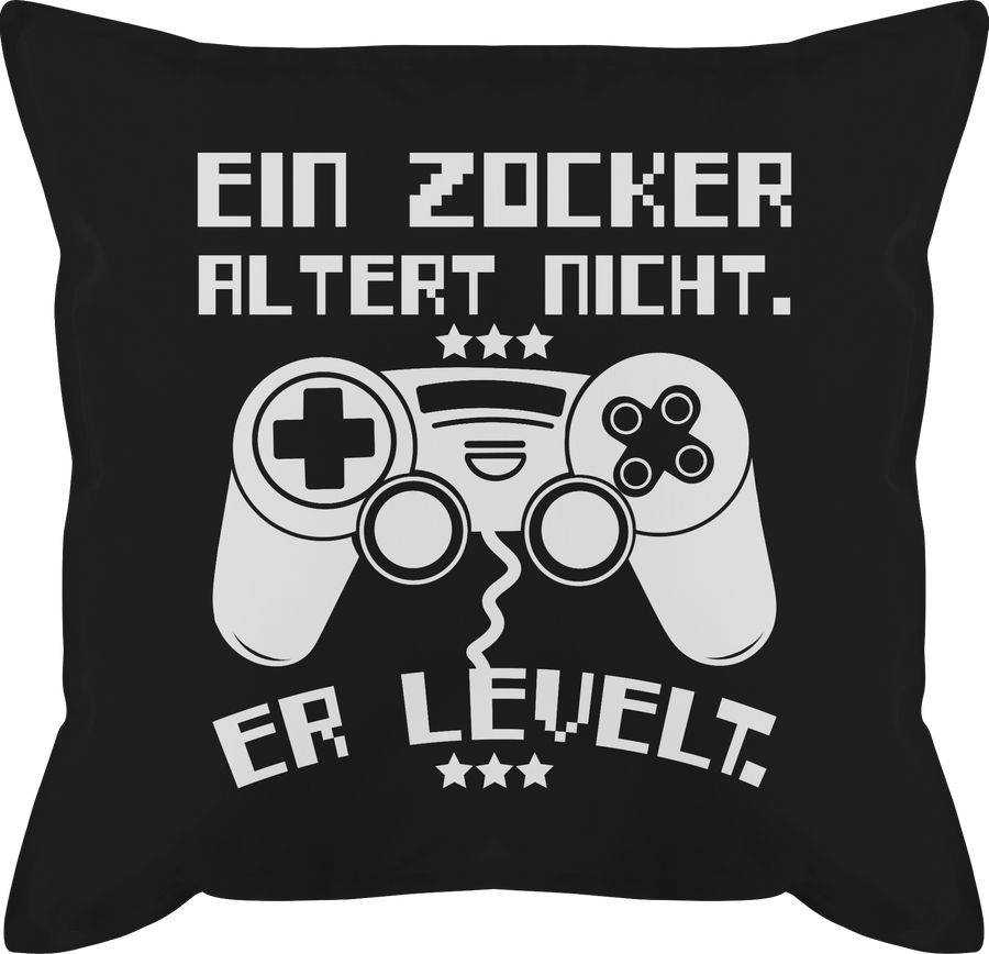 Shirtracer Ein Zocker altert nicht - er levelt weiß: T-Shirt Rucksack Shirtracer