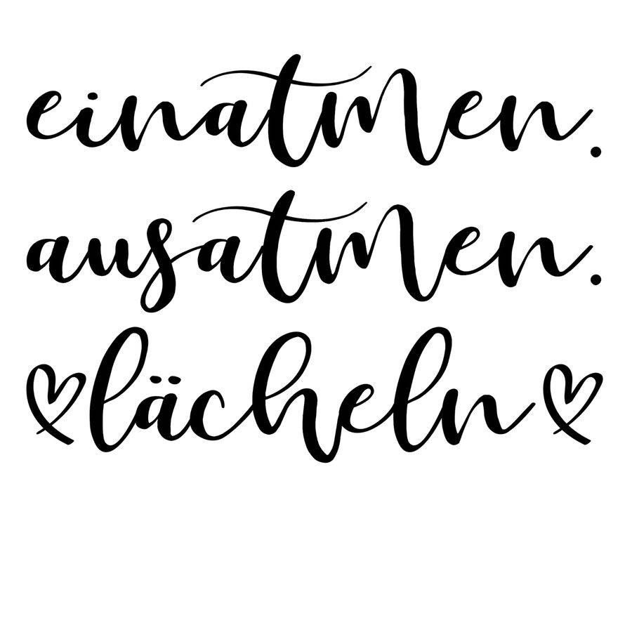 Shirtracer Einatmen. Ausatmen. Lächeln - Schwarz Shirts & Mehr Shirtracer