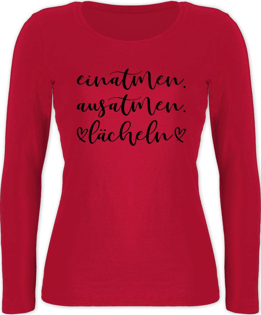 Shirtracer Einatmen. Ausatmen. Lächeln - schwarz Shirts & Mehr Shirtracer