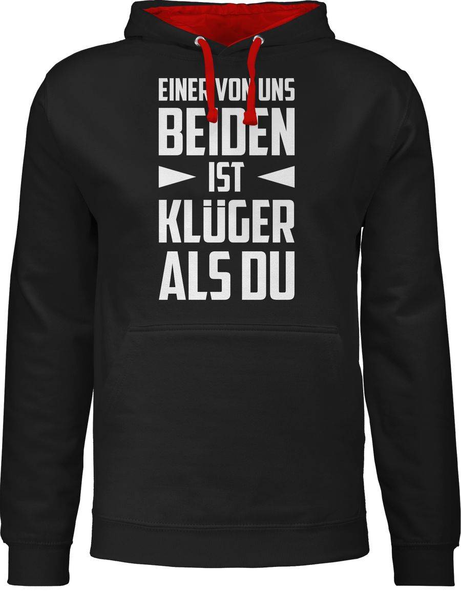 Shirtracer Einer von uns beiden ist Klüger als Du - weiß: T-Shirt Gym Bag Shirtracer