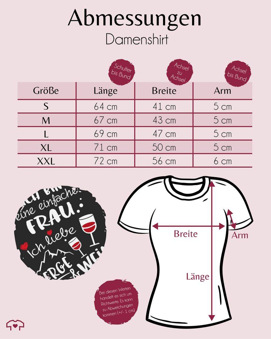 Shirtracer Einfache Frau - Berge & Wein - Weiß: T-Shirt Turnbeutel Shirtracer