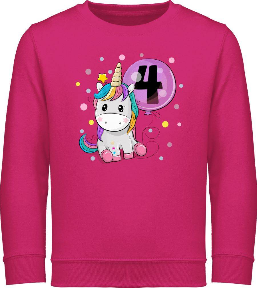 Shirtracer Einhorn 4 Geburtstag Mädchen Kindergeburtstag 4 Jahre Shirtracer