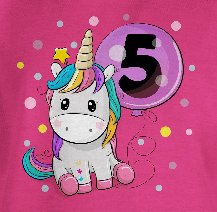Shirtracer Einhorn 5 Geburtstag Mädchen Kindergeburtstag 5 Jahre Shirtracer