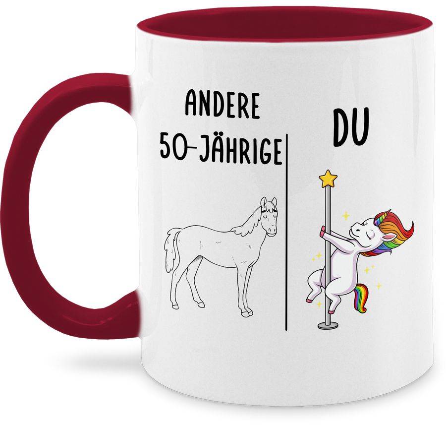 Shirtracer Einhorn Andere Du zum 50 Geburtstag Geschenk Lustig Shirts & Mehr Shirtracer