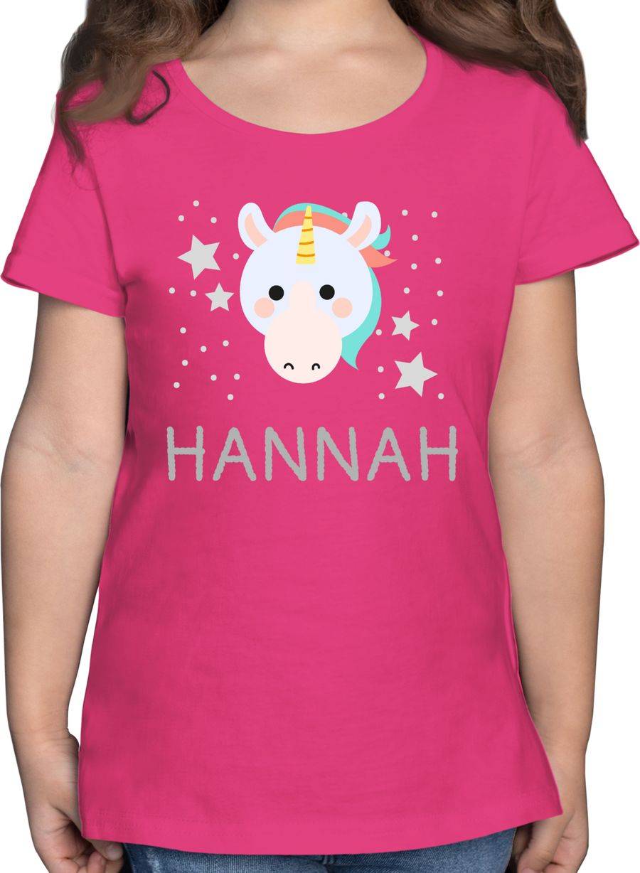 Shirtracer Einhorn Bild und Dein Name: Tshirt Turnbeutel Shirtracer