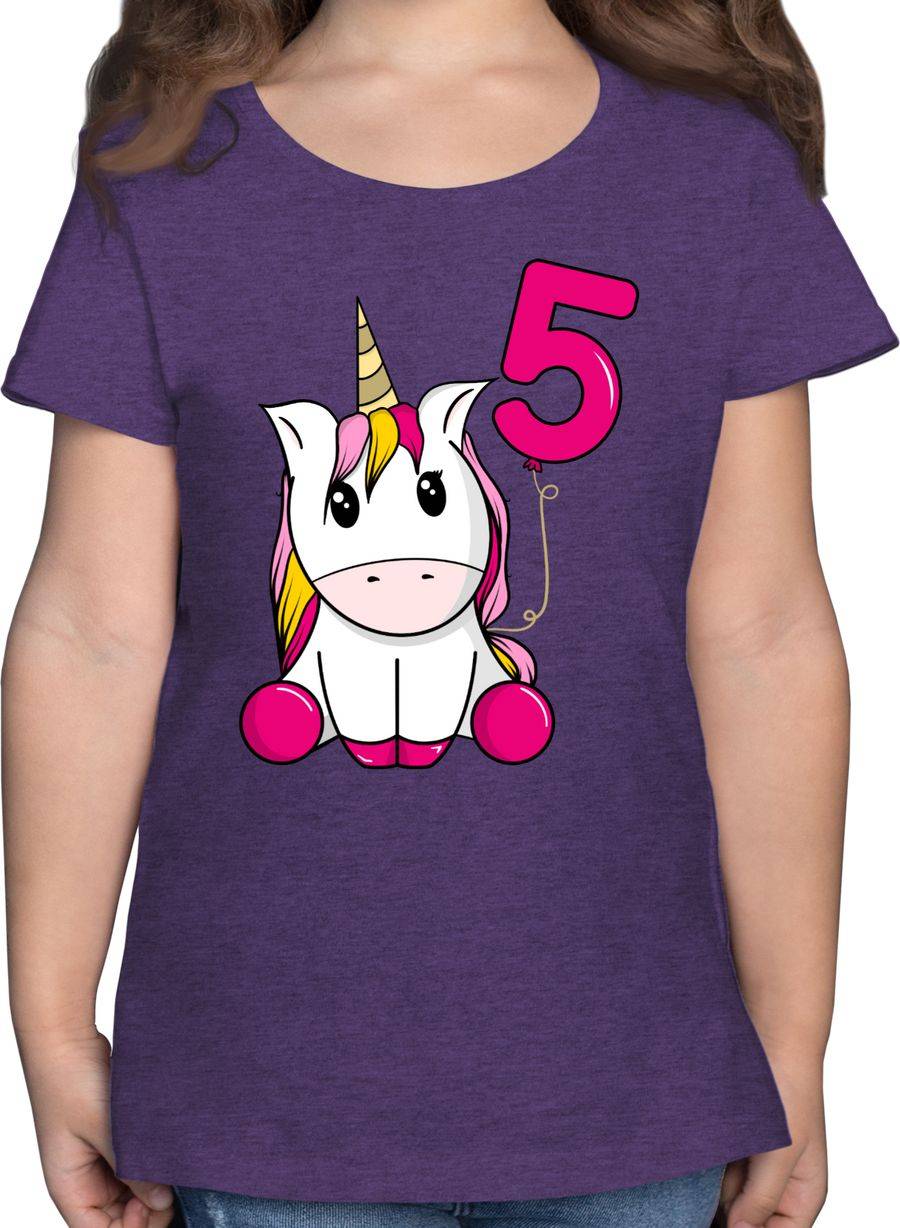 Shirtracer Einhorn fünfter Luftballon: Tshirt Turnbeutel Shirtracer