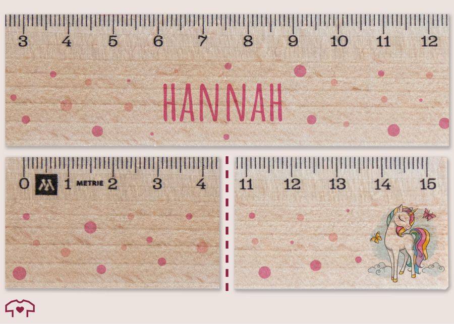 Shirtracer Einhorn Holzlineal Für Mädchen Geschenk Für Grundschule Und Einschulung Für Schulanfängerinnen Mit Namen Shirtracer