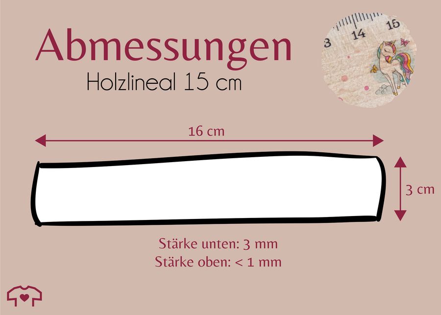 Shirtracer Einhorn Holzlineal Für Mädchen Geschenk Für Grundschule Und Einschulung Für Schulanfängerinnen Mit Namen Shirtracer