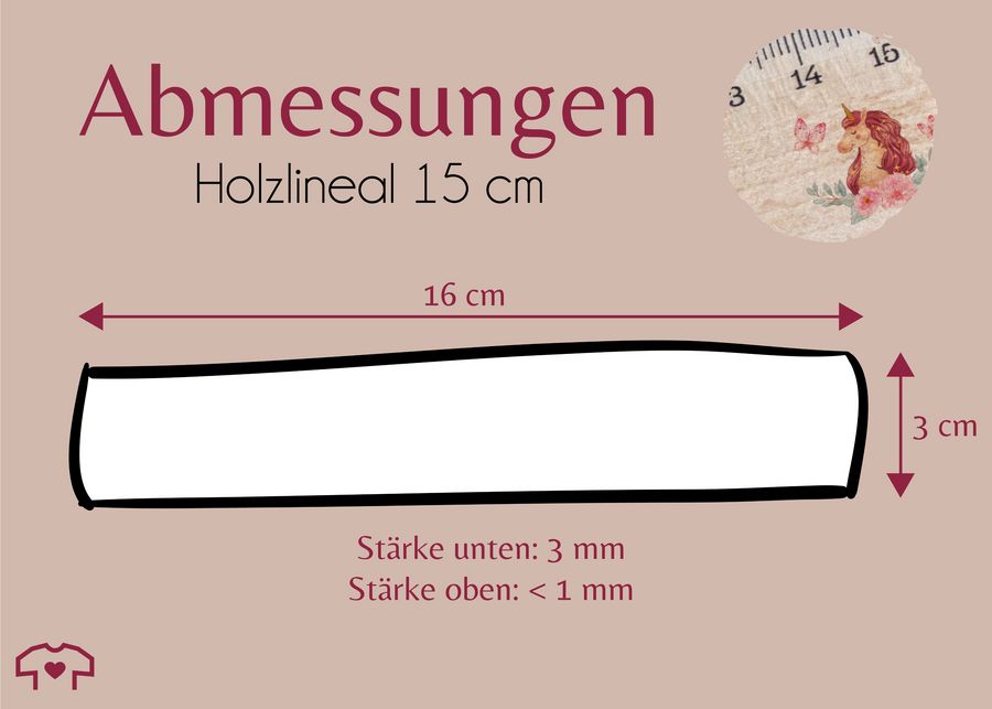 Shirtracer Einhorn Holzlineal Für Mädchen Personalisierbar Mit Namen Ideal Für Grundschule Shirtracer