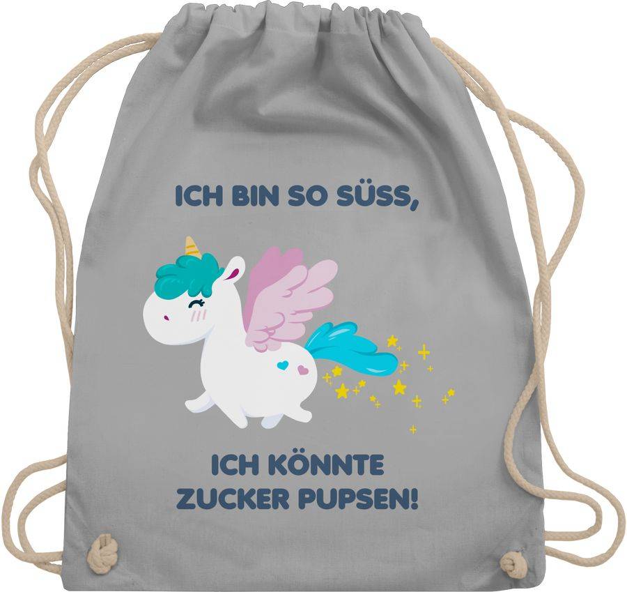Shirtracer Einhorn - Ich bin so süß, ich könnte Zucker pupsen!: T-Shirt Gym Bag Shirtracer