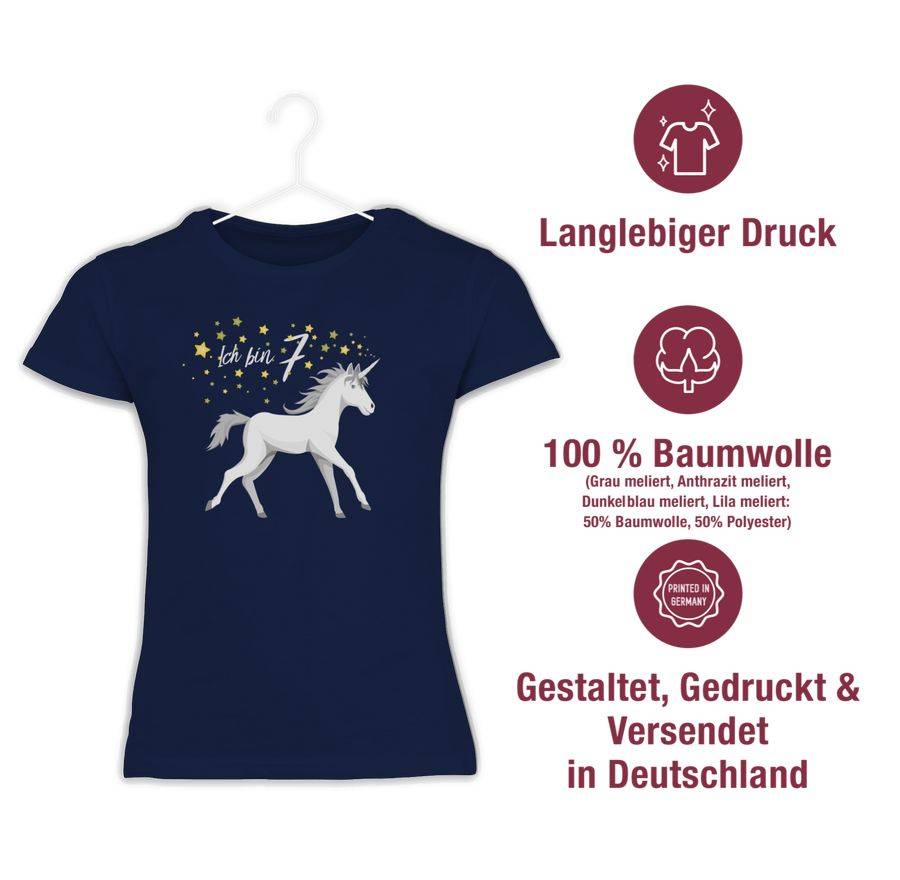 Shirtracer Einhorn Siebter: Tshirt Turnbeutel Shirtracer