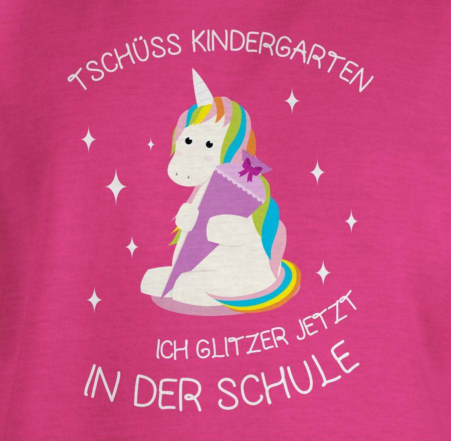 Shirtracer Einschulung Einhorn Tschüss Kindergarten Schultüte Shirts & Mehr Shirtracer