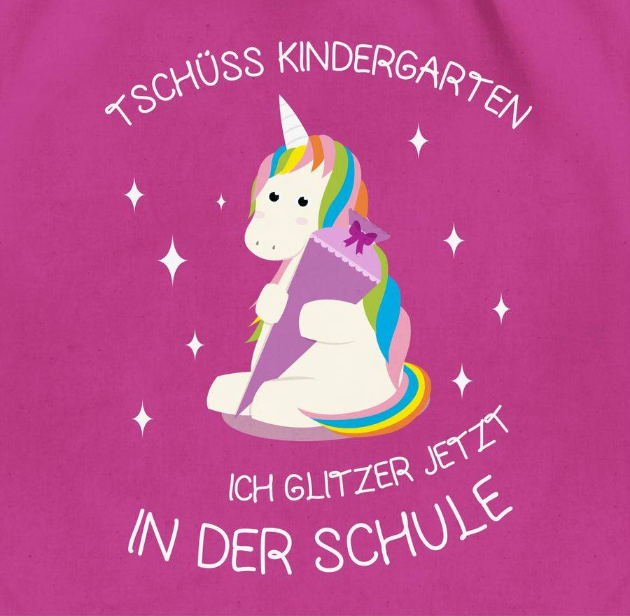 Shirtracer Einschulung Einhorn Tschüss Kindergarten Schultüte Shirts & Mehr Shirtracer